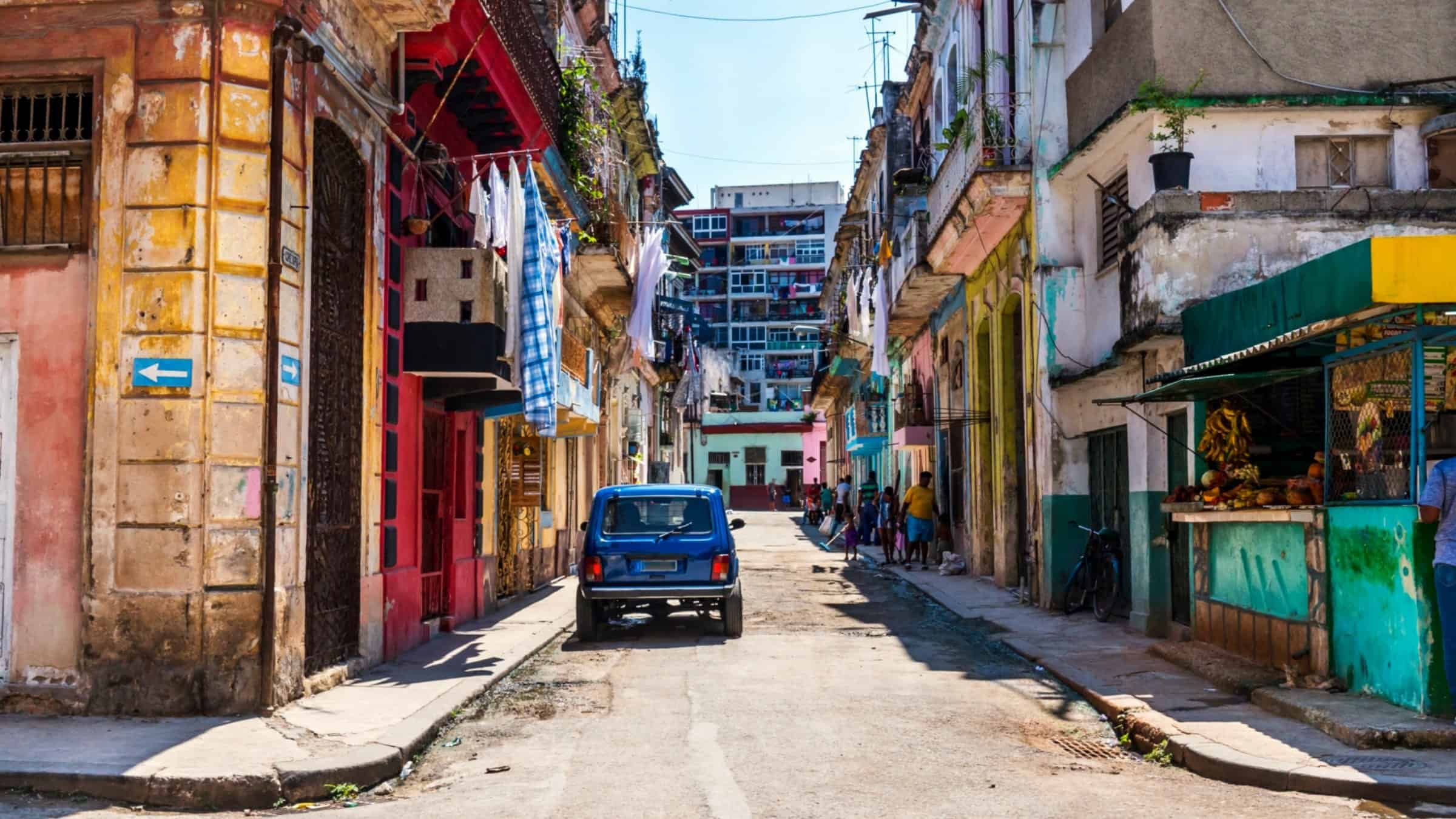 Back street Old Havana , typical street scene 