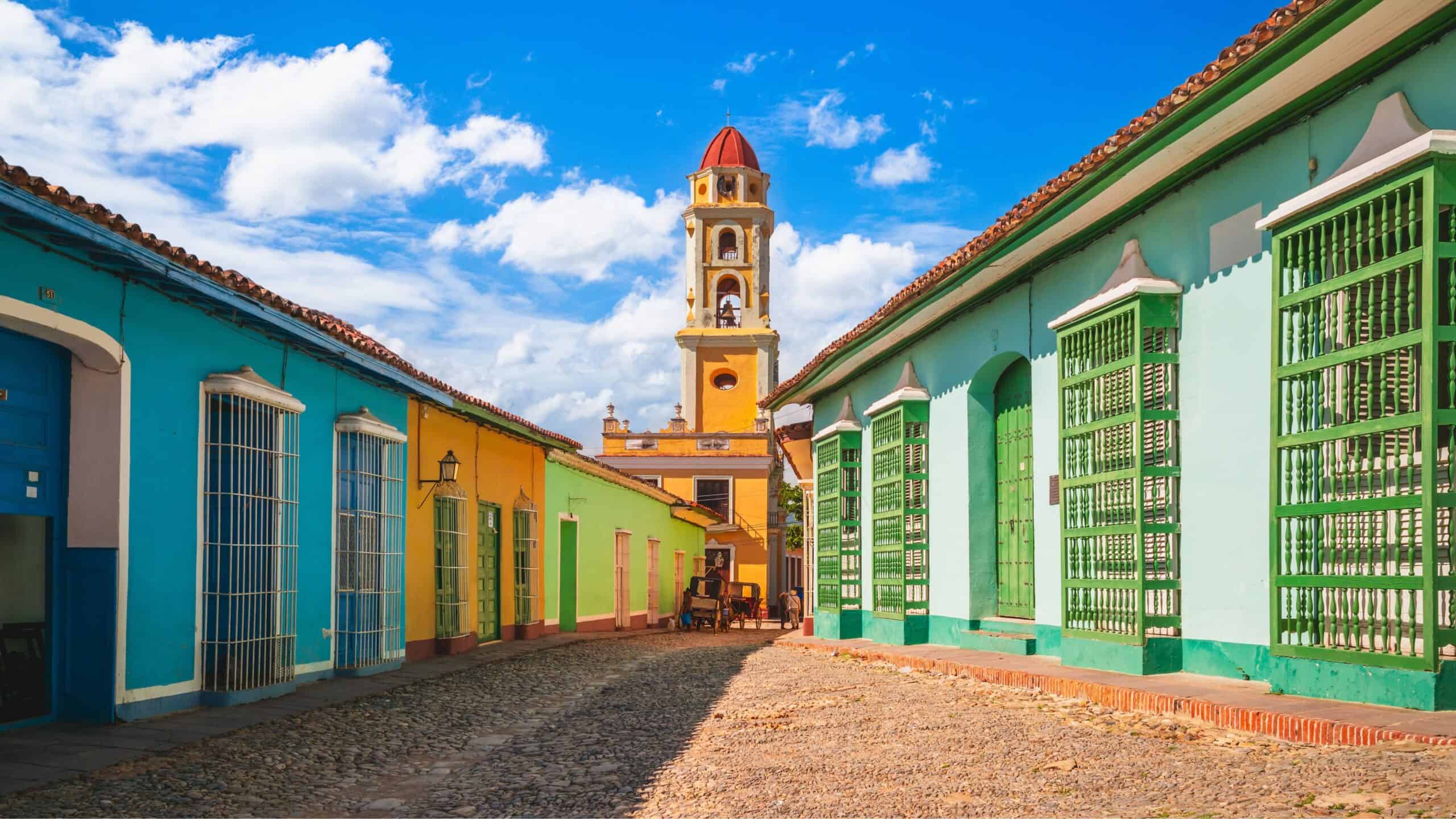 Famous bell tower , Plaza Mayor , Trinidad , Cuba 